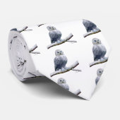 MIT BLAUEN AUGEN SCHNEE OWL.PNG KRAWATTE (Gerollt)