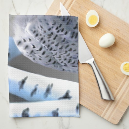 Mit blauen Augen Schneeeule Handtuch (Viertel Falte)