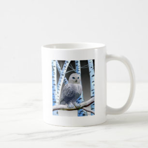 Mit blauen Augen Schneeeule Kaffeetasse