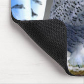 MIT BLAUEN AUGEN SCHNEEEULE MOUSEPAD (Ecke)