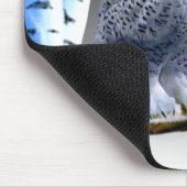 MIT BLAUEN AUGEN SCHNEEEULE MOUSEPAD (Ecke)