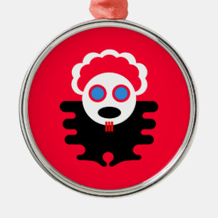 Mit blauen Augen Tzurs-Ki Clupkitz Baum-Flitter Ornament Aus Metall