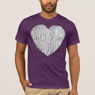 Mit Bleistift ausgefüllt - Weiß auf Schwarz T-Shirt