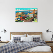 Mit Blick auf die Ozeanavenue, Zuschauer Leinwanddruck (Insitu (Schlafzimmer))