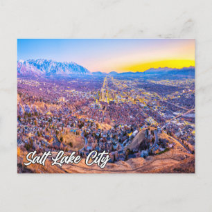 Mit Blick auf Salt Lake City, Utah, Vereinigte Sta Postkarte