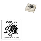 Mit Blume für benutzerdefinierte Rose Gummistempel (Stempel)