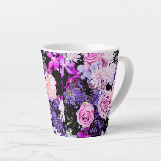 Mit Blume Milchtasse (Rechte Ecke)