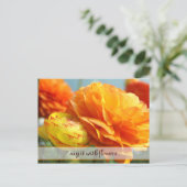 mit Blume Postkarte (Stehend Vorderseite)