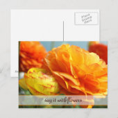 mit Blume Postkarte (Vorne/Hinten)