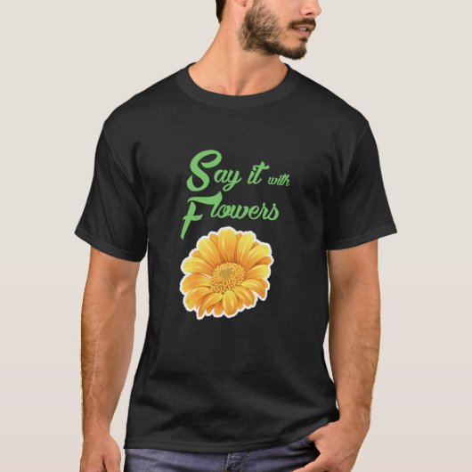 mit Blume T-Shirt (Vorderseite)