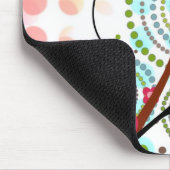 Mit Blumen auf Punkten Mousepad (Ecke)