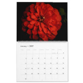 Mit Blumen auf Schwarzem Kalender (Jan 2027)