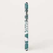 Mit Blumen blühen Sie aquamarines Case-Mate iPhone Hülle (Hinten/Links)