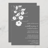 Mit Blumen blühen Sie die Hochzeits-Einladung Einladung (Vorne/Hinten)