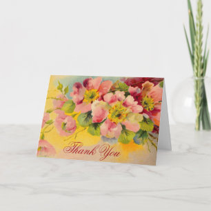 Mit Blumen danke für das Holen von Freude zu