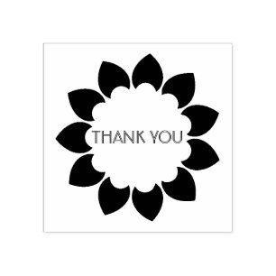 Mit Blumen danke Gummistempel