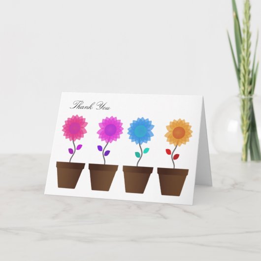 Mit Blumen danke Karten (Vorderseite)