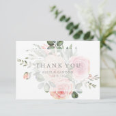 Mit Blumen danke zu kardieren (Stehend Vorderseite)