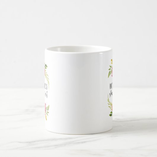 Mit Blumen dennoch bestand sie fort Kaffeetasse (Mittel)