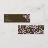 Mit Blumen - dünn Mini Visitenkarte (Vorne/Hinten)