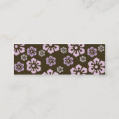 Mit Blumen - dünn Mini Visitenkarte (Rückseite)