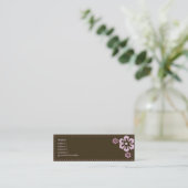 Mit Blumen - dünn Mini Visitenkarte (Stehend Vorderseite)