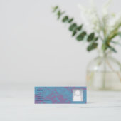 Mit Blumen - dünn Mini Visitenkarte (Stehend Vorderseite)