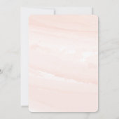 Mit Blumen erröten Abschluss-Partywatercolor-Rosa Einladung (Rückseite)