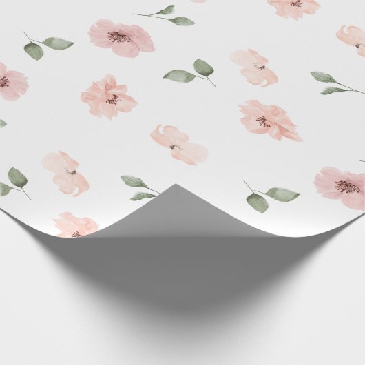 Mit Blumen erröten Sie Geschenkpapier (Ecke)