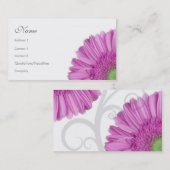 Mit Blumen - Gerbera-Gänseblümchen Visitenkarte (Vorne/Hinten)