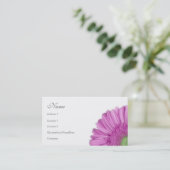 Mit Blumen - Gerbera-Gänseblümchen Visitenkarte (Stehend Vorderseite)