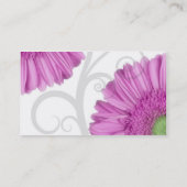 Mit Blumen - Gerbera-Gänseblümchen Visitenkarte (Rückseite)