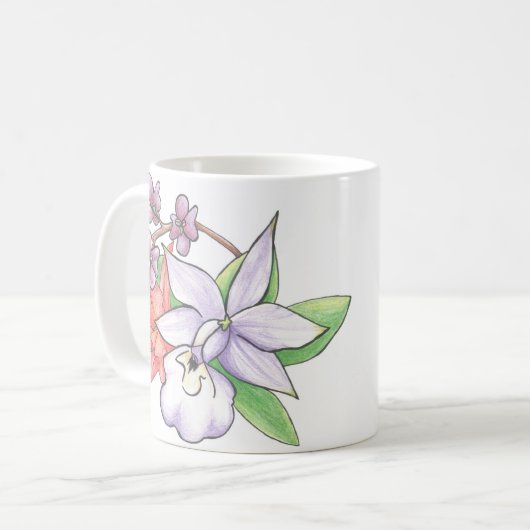 Mit Blumen Kaffeetasse (Vorderseite Links)