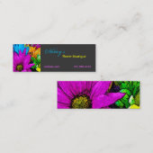 Mit Blumen Mini Visitenkarte (Vorne/Hinten)