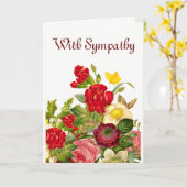 Mit Blumen. Mit Sympathie Karte (Gelbe Blume)