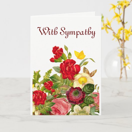 Mit Blumen. Mit Sympathie Karte (Gelbe Blume)