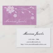 Mit Blumen mit Visitenkarte (Vorne/Hinten)