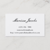 Mit Blumen mit Visitenkarte (Rückseite)