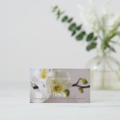 Mit Blumen - Orchideen-Visitenkarte Visitenkarte (Stehend Vorderseite)