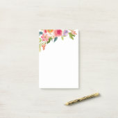 Mit Blumen Post-it Klebezettel (Auf Schreibtisch)