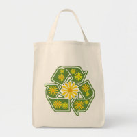 Mit Blumen recyceln Sie Zeichen-Bio