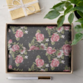 mit Blumen, Rosen, Rot, Schwarzes, Hintergrund, Seidenpapier (Geschenk)