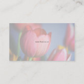 Mit Blumen - rote Tulpe-Visitenkarte Visitenkarte (Rückseite)