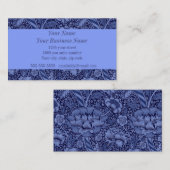 Mit Blumen und Band im Blau Visitenkarte (Vorne/Hinten)