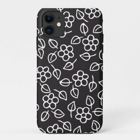 mit Blumen und Blätter Case-Mate iPhone Hülle (Rückseite)