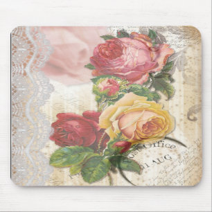 Mit Blumen und Spitze Mousepad