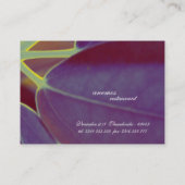 mit Blumen Visitenkarte (Rückseite)