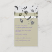 Mit Blumen Visitenkarte (Rückseite)