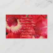 Mit Blumen Visitenkarte (Rückseite)