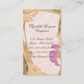 Mit Blumen - Visitenkarte (Rückseite)